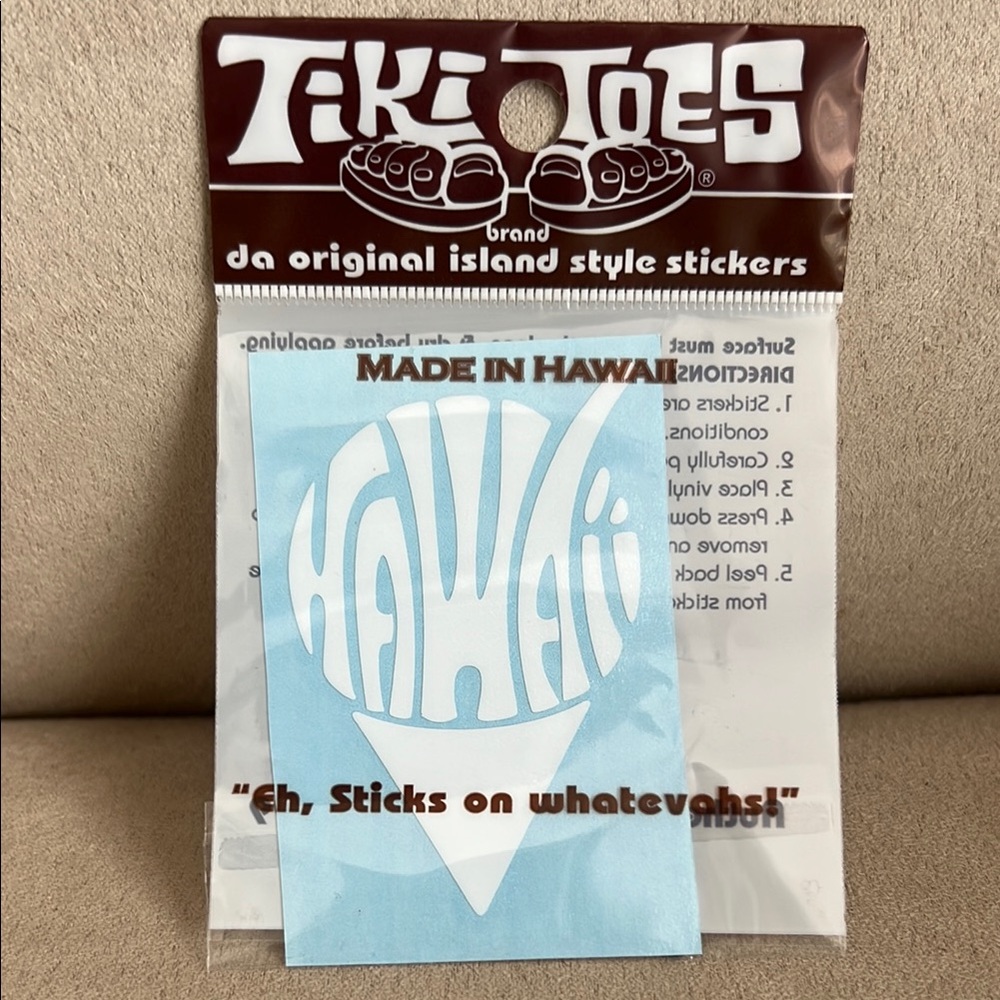 New Tiki Toes Hawaii Shaved Ice Sticker